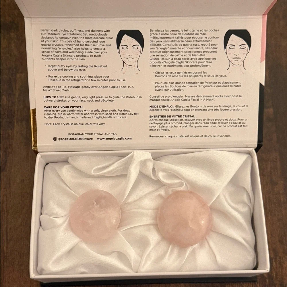 ANGELA CAGLIA ROSE QUARTZ  EYE TREATMENT, 2 pcs